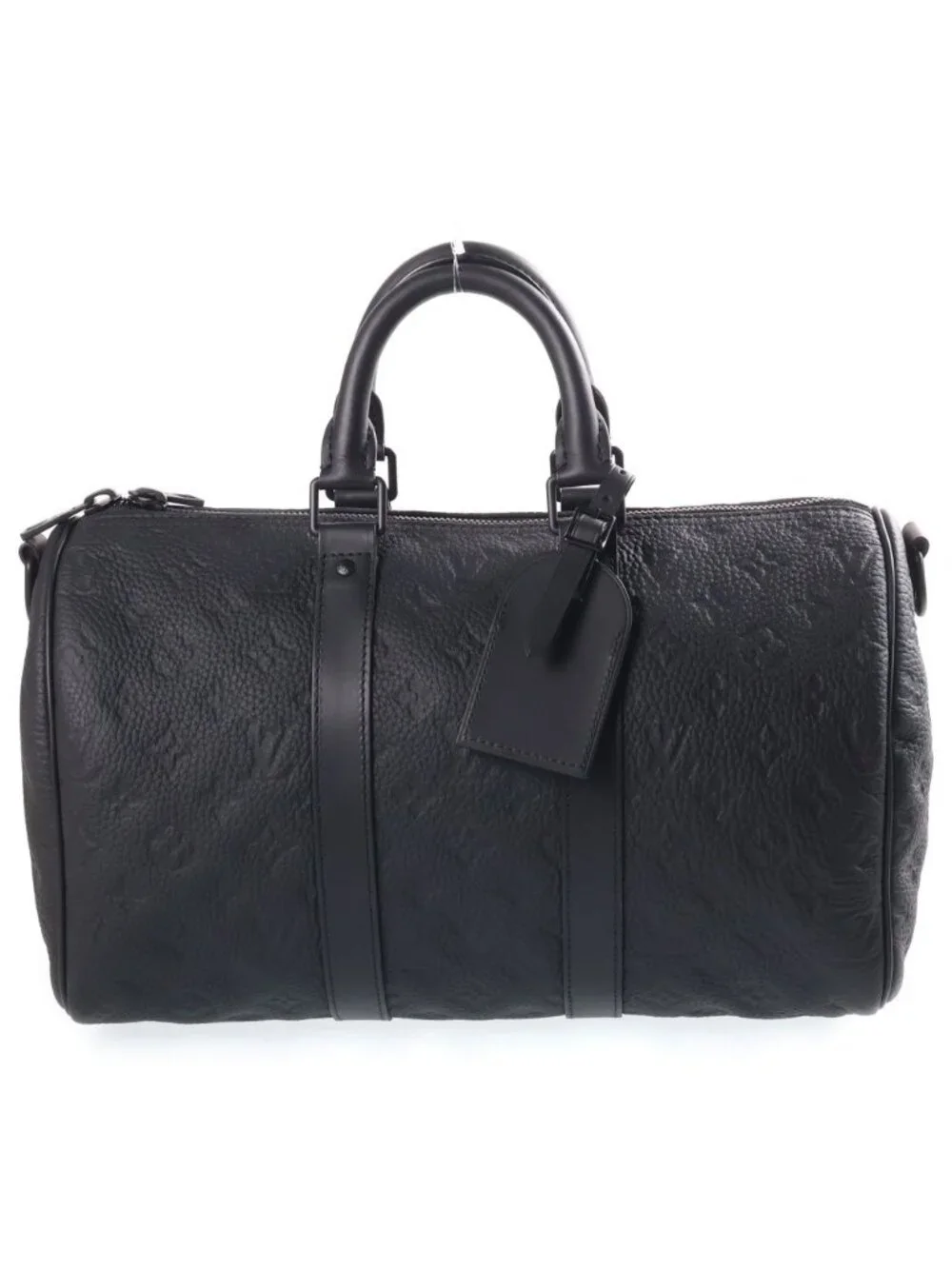 Louis Vuitton Keepall Bandouliere 35 Monogram Taurillon Noir Leather 2-Way Bag
